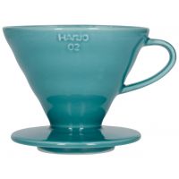 Hario V60 Dripper storlek 02 filterhållare i porslin, turkos