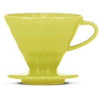 Hario V60 Dripper storlek 02 filterhållare i porslin, ljusgrön