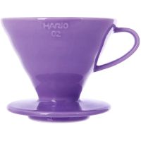 Hario V60 Dripper storlek 02 filterhållare i porslin, lila