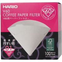 Hario V60 kaffefilter storlek 01, 100 st i låda