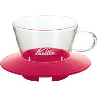 Kalita Wave #155 Glass Dripper filterhållare i glas, pink