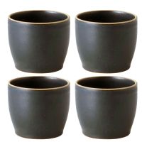 Kinto NORI keramisk mugg 4 x 200 ml, svart