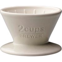 Kinto SCS Brewer filterhållare i porslin 2 koppar, vit
