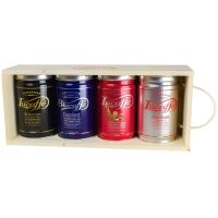 Lucaffé presentförpackning 4 x 250 g malet kaffe i trälåda