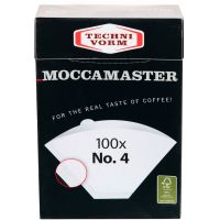 Moccamaster kaffefilter i syreblekt papper Nr. 4 100 st.
