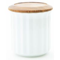 Origami Canister Ceramic Jar, White