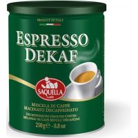 Saquella Espresso Dekaf koffeinfritt 250 g malet kaffe