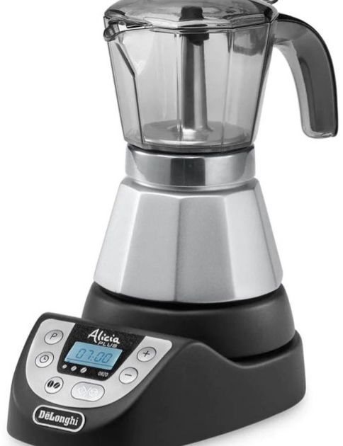 DeLonghi EMKP 42.B Alicia Plus elektrisk mokabryggare, 2 \u0026 4 koppar - Crema
