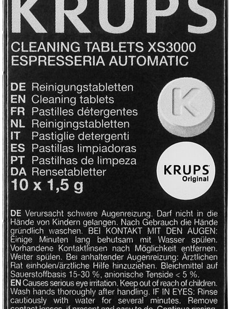 Krups XS3000 Cleaning Tablets 10 pcs - Crema