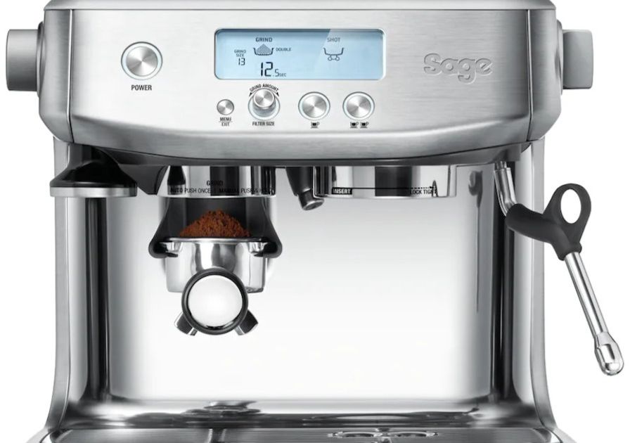 Sage The Barista Pro Espresso Machine, Brushed Steel - Crema