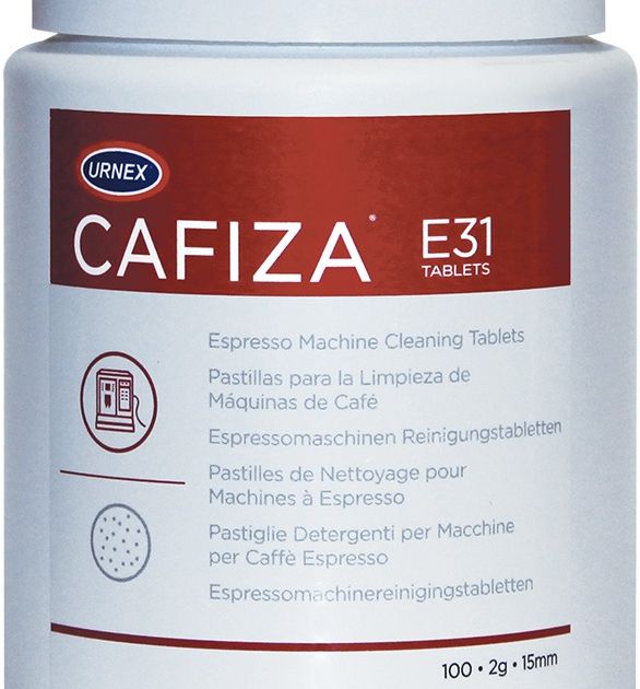 Urnex Cafiza E31 Espresso Machine Cleaning Tablets Crema