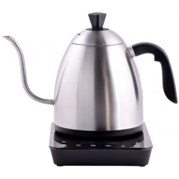 Vattenkannor och vattenkokare Kaffetillbehör och Alessi MG32 vattenkokare 1,5 l, stålsvart Crema