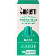 Bialetti Deca Nespresso-kompatibla koffeinfria kaffekapslar 10 st.