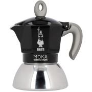 Bialetti Moka Induction Black mokabryggare, 2 koppar