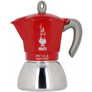 Bialetti Moka Induction Red mokabryggare, 6 koppar