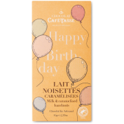 Café-Tasse Happy Birthday Milk Chocolate & Caramelised Hazelnuts 85 g