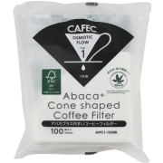 CAFEC Abaca+ Cone Shaped Coffee Filter filterpapper 1 kopp, vit 100 st.