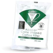 CAFEC Abaca+ Cone Shaped Coffee Filter filterpapper 1 kopp, vit 40 st.