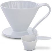 CAFEC Arita Ware Flower Dripper 4 Cup, White