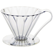 CAFEC Tritan Cone Shaped Flower Dripper -filterhållare 4 koppar, klar