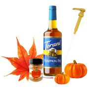 Crema Pumpkin Spice kryddmix 100 g + Torani Pumpkin Pie sockerfri syrup 750 ml + pump