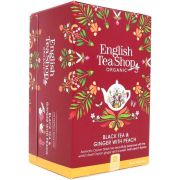 English Tea Shop Organic Black Tea & Ginger With Peach, 20 tepåsar