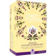 English Tea Shop Organic White Tea, Coconut & Passion Fruit, 20 tepåsar