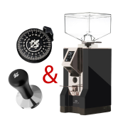 Eureka Mignon Specialità 16CR svart + King Size Dial + Extra Light Tamper 58 mm