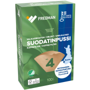 Fredman kaffefilter No 4 oblekt, 100 st.