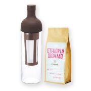 Hario Filter-In Cold Brew -kaffeflaska brun 650 ml + Crema Ethiopia Sidamo 250 g
