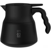 Hario V60-02 Insulated Stainless Steel Server PLUS 600 ml, Black