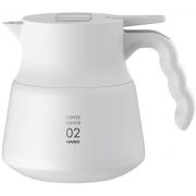 Hario V60-02 Insulated Stainless Steel Server PLUS 600 ml, White