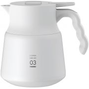 Hario V60-03 Insulated Stainless Steel Server PLUS 800 ml, White