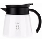 Hario V60 Insulated Stainless Steel Server Size 02 600 ml, White