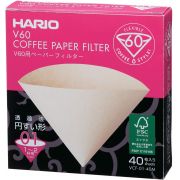 Hario V60 Misarashi  oblekta kaffefilter storlek 01, 40 st i låda