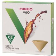 Hario V60 Misarashi oblekta kaffefilter storlek 02, 40 st. i låda