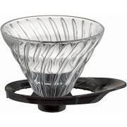 Hario V60 Glass Coffee Dripper Size 02, Black