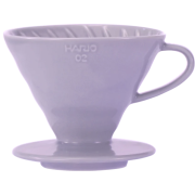 Hario V60 Dripper storlek 02 filterhållare i porslin, ljuslila