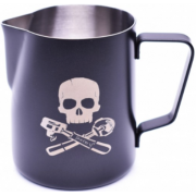 JoeFrex Powder Coated Milk Pitcher 590 ml, Black Skull