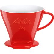 Melitta filterhållare i porslin 1x4, röd