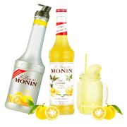 Monin Cloudy Lemonade Base 700 ml + Monin Le Fruit Yuzu Purée 1 l