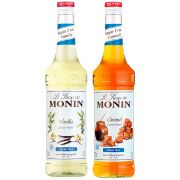 Monin sockerfri Vanille 700 ml + sockerfri Caramel 700 ml