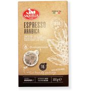 Saquella Espresso 100 % Arabica espresso pods 15 st. Saquella Espresso 100 % Arabica espresso pods 15 st.