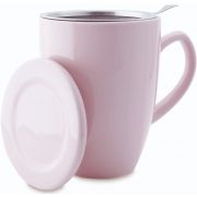 Shamila temugg med lock & tesil 350 ml, rosa