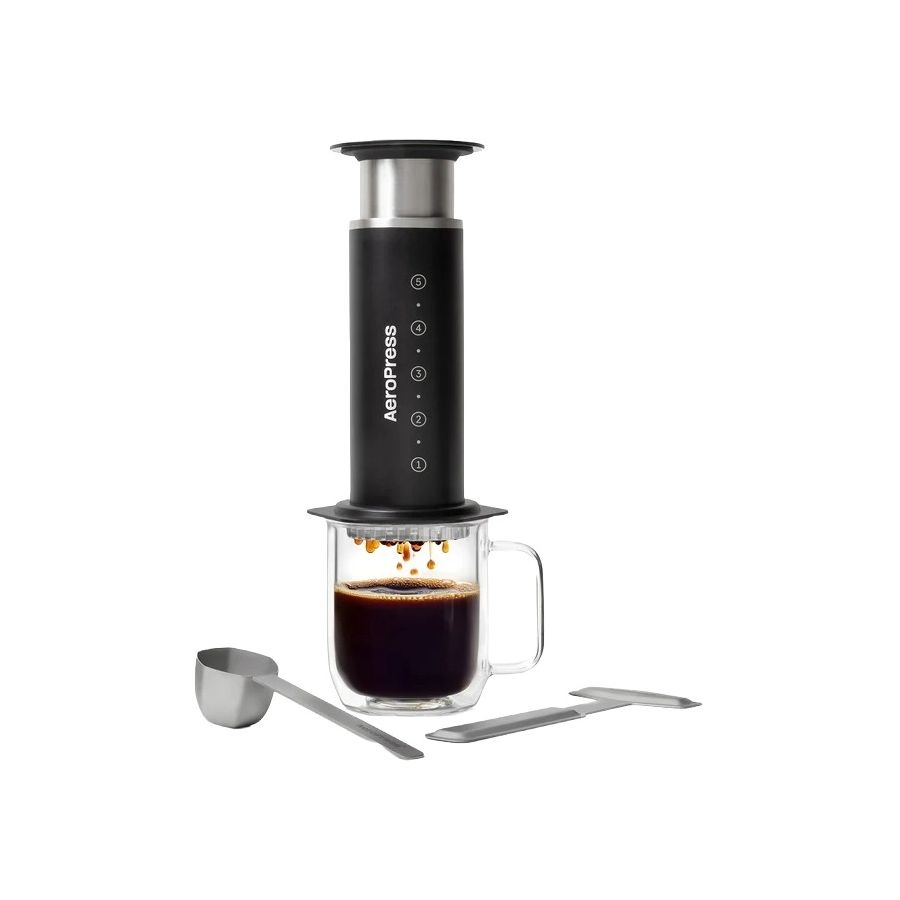 Aeropress Steel kaffebryggare i stål, svart