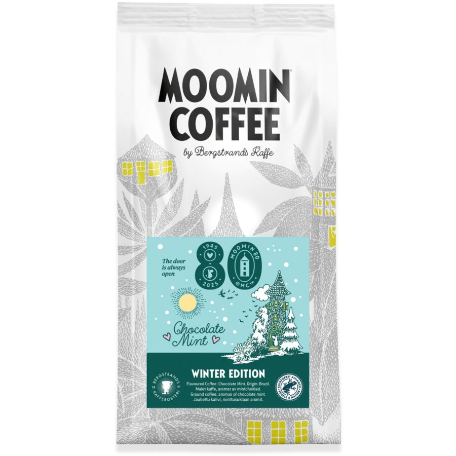 Bergstrands Moomin 80 Winter Edition vinterkaffe 250 g bryggmalet