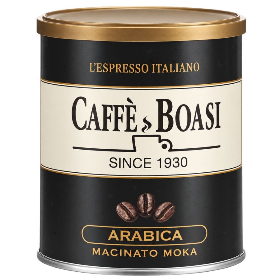 Caffè Boasi 100% Arabica malet kaffe 250 g burk